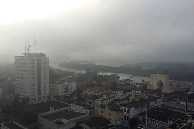 paranagua, mau tempo, centro da cidade, nublado