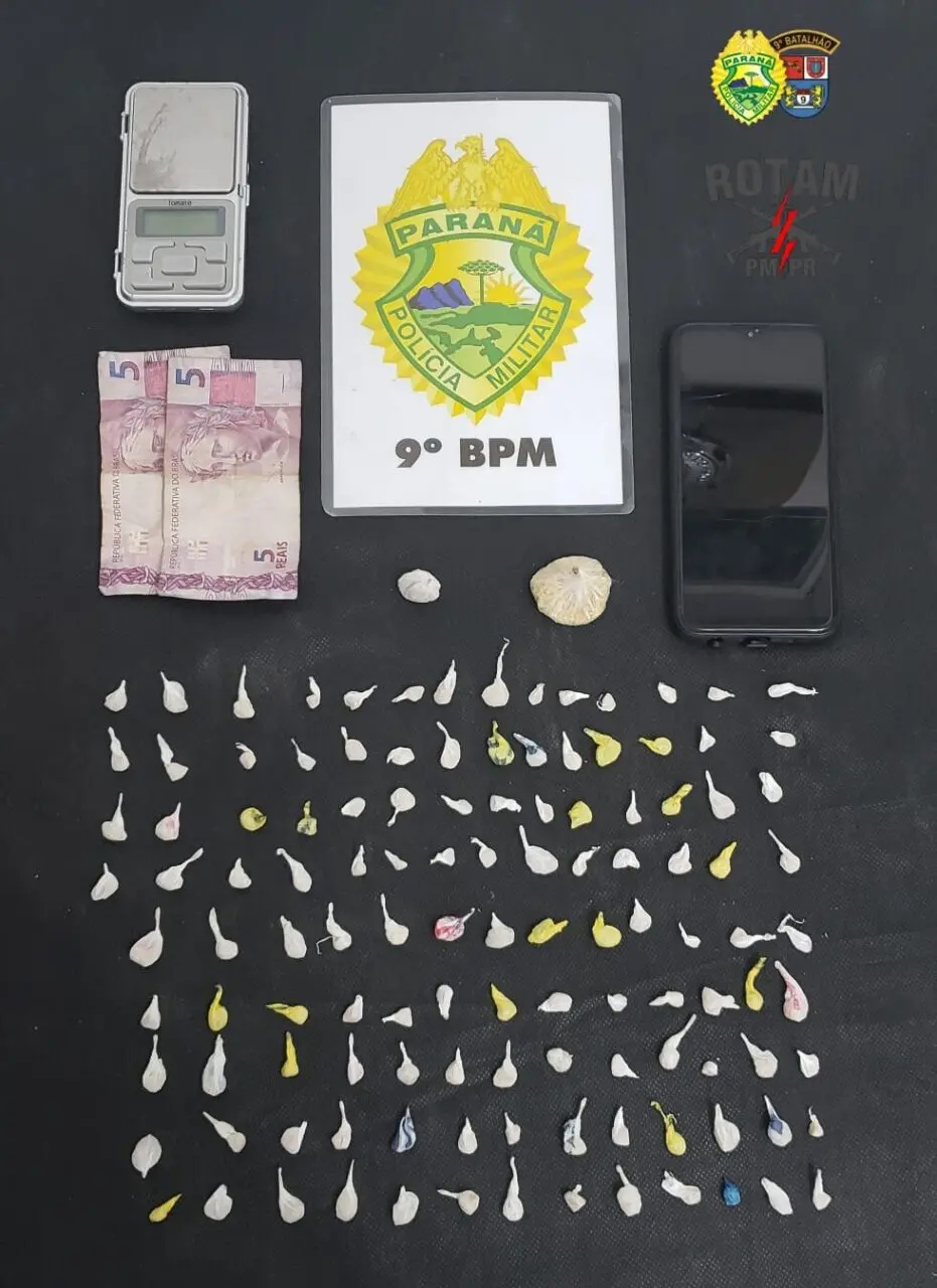 Pedras de crack estavam embaladas para a venda
