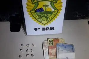 Dificuldade de falar do abordado levou os policiais a apreenderem o entorpecente