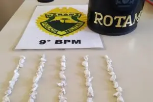 Pedras de crack estavam embaladas para a venda