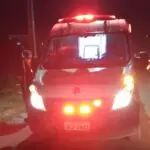 ambulância, a noite, carro, viatura