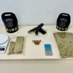 Rone apreende drogas e pistola em Paranaguá