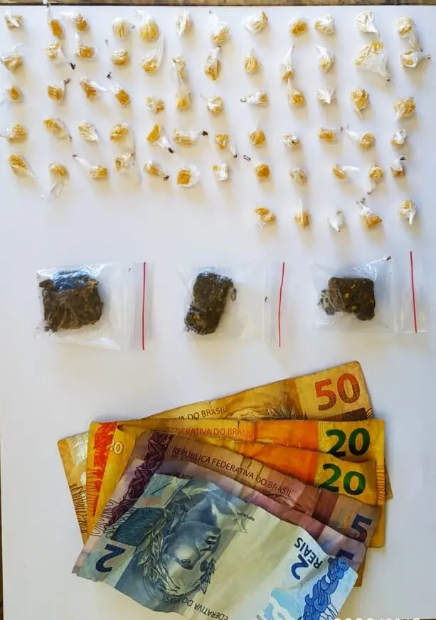 Pedras de crack estavam prontas para serem comercializadas