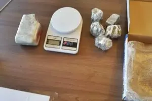 Parte das drogas apreendidas
