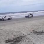 Guarda Municipal fiscaliza banhistas em praia de Pontal do Paraná