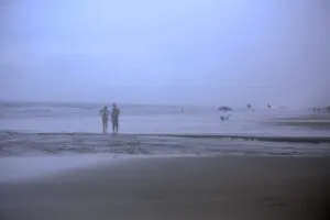praia, chuva, tempo