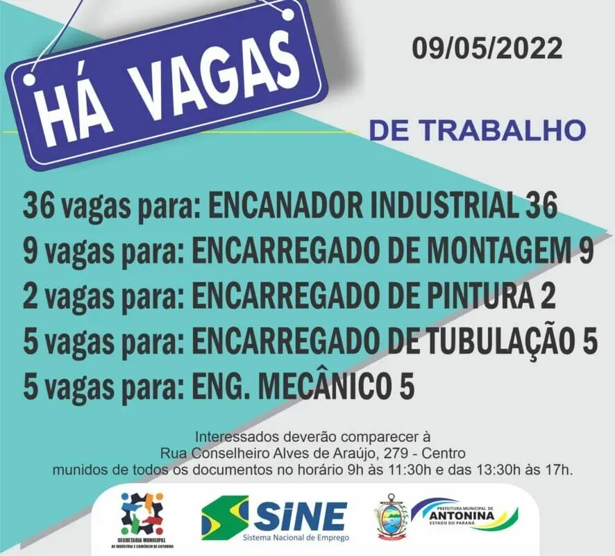 agência do trabalhador de Antonina