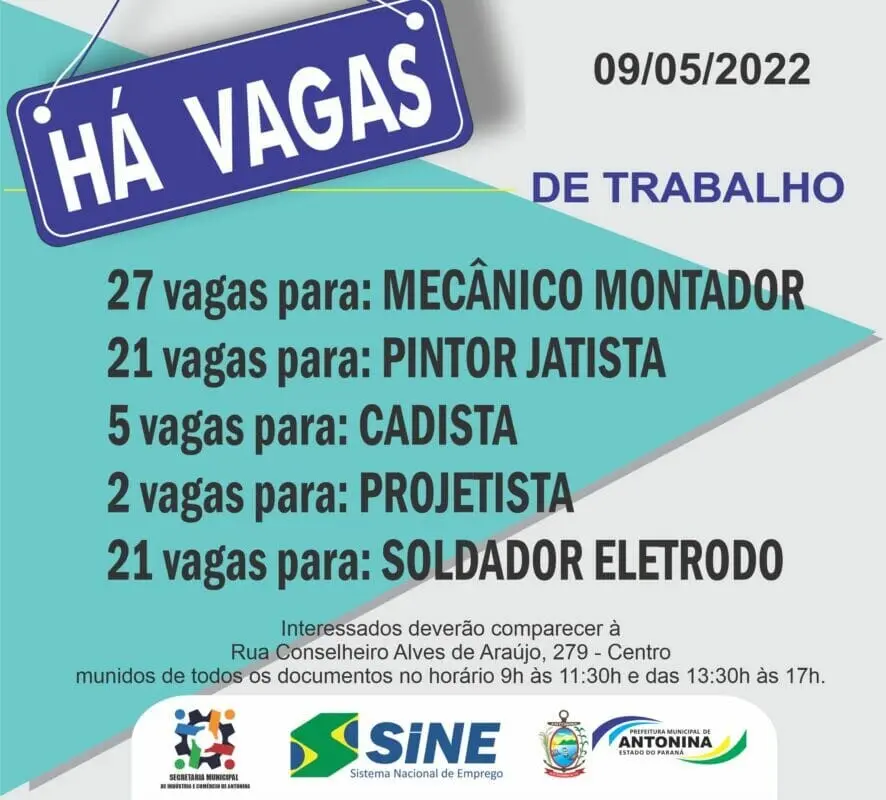 agência do trabalhador de Antonina