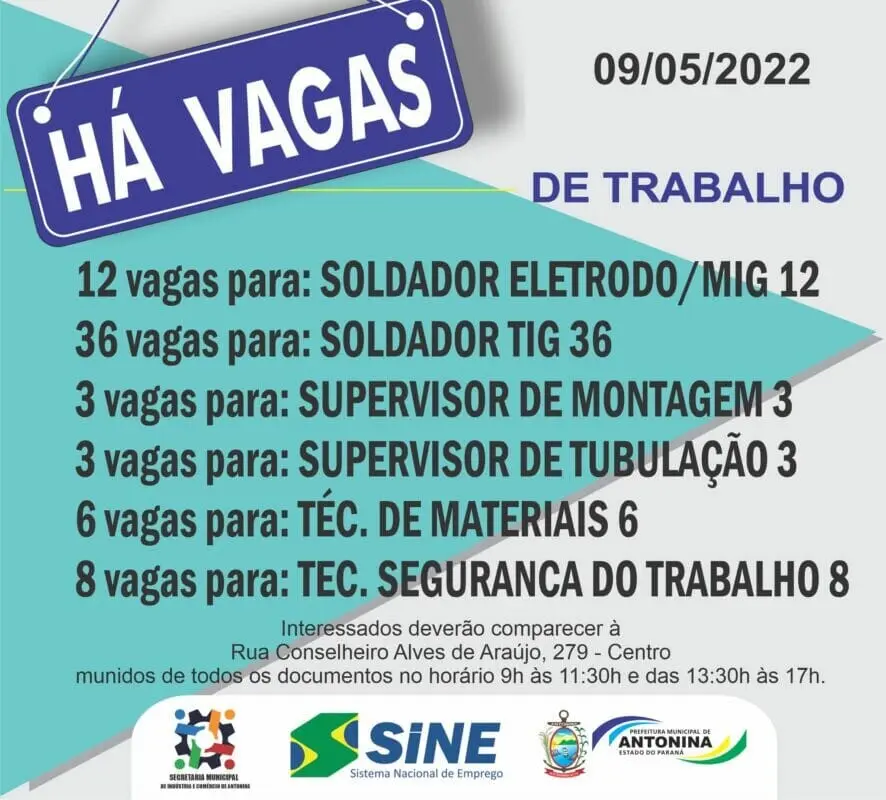 agência do trabalhador de Antonina