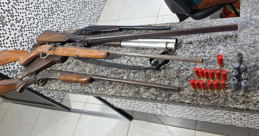 Apreensão de espingardas em Morretes