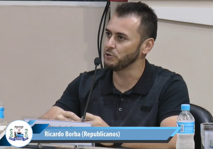 Ricardo Borba (Republicanos) usou a palavra para dizer que não cederia a pressões, sem citar do que se tratava. Foto: Reprodução