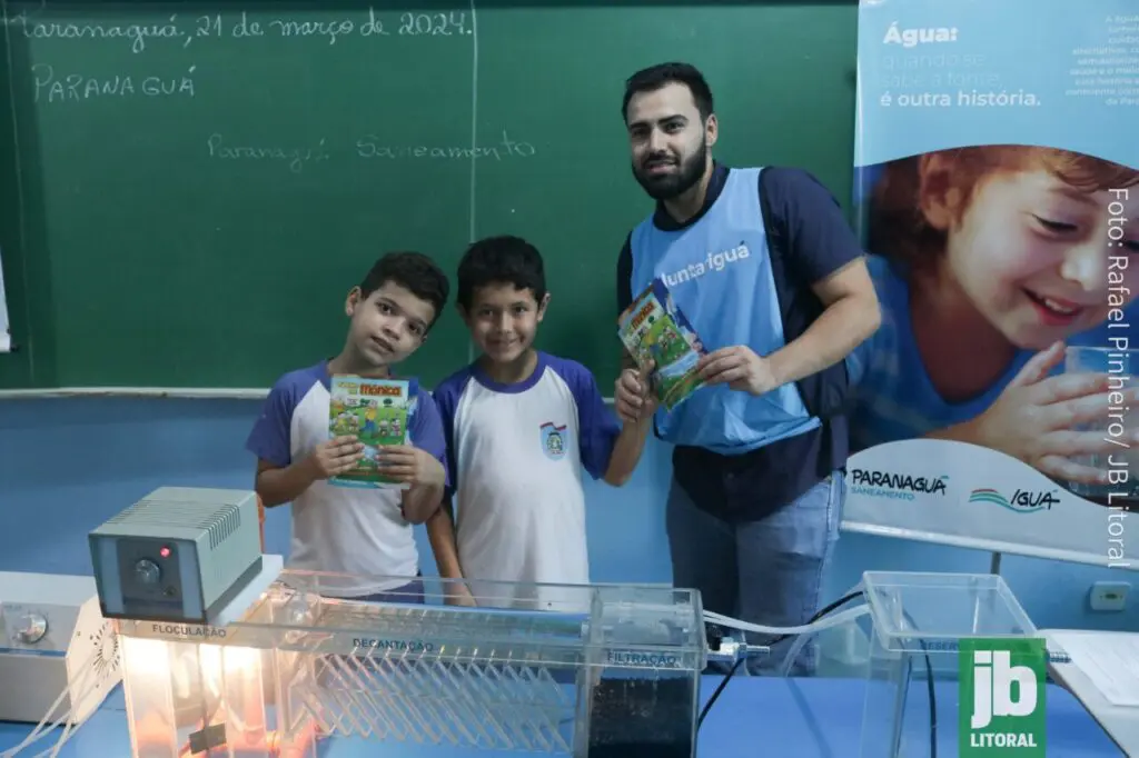 projeto 'Você no Saneamento' leva educação sobre água e saneamento às escolas de Paranaguá