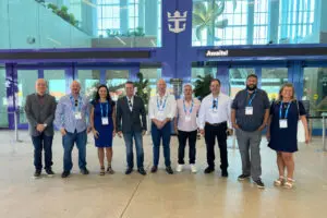 Comitiva paranaense, composta por autoridades estaduais e portuárias, participou do evento internacional Seatrade Cruise Global 2024, em Miami, nos Estados Unidos, neste mês. Foto: SETU-PR