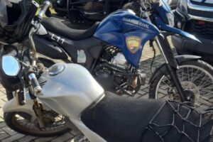 Moto recuperada pela GCM em Paranaguá