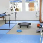 Sala de fisioterapia do lar dos idosos perseverança