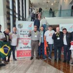 Sete representantes dos portos brasileiros, entre eles três de Paranaguá, estiveram no evento, que aconteceu na Inglaterra, no início de maio. Foto: Divulgação