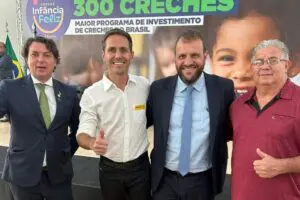 Prefeito de Pontal do Paraná, Rudão Gimenes, participou da reunião em Curitiba onde foi anunciado investimento estadual de R$ 1,3 milhão em novo CMEI. Foto: Prefeitura de Pontal do Paraná