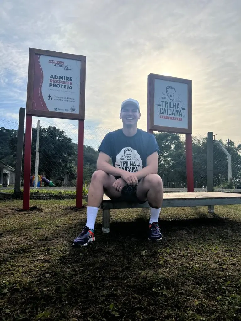 Mesmo sendo morador de Paranaguá, Bruno Zacarias ainda não conhecia os locais por onde passou fazendo a Trilha Caiçara. Foto: Arquivo pessoal