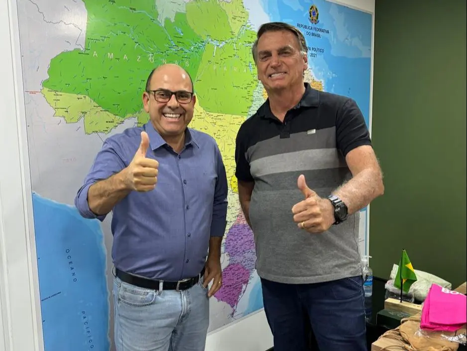 O pré-candidato, Arnaldo Maranhão (PL), encontrou o ex-presidente Jair Bolsonaro (PL) em Brasília. Foto: Reprodução