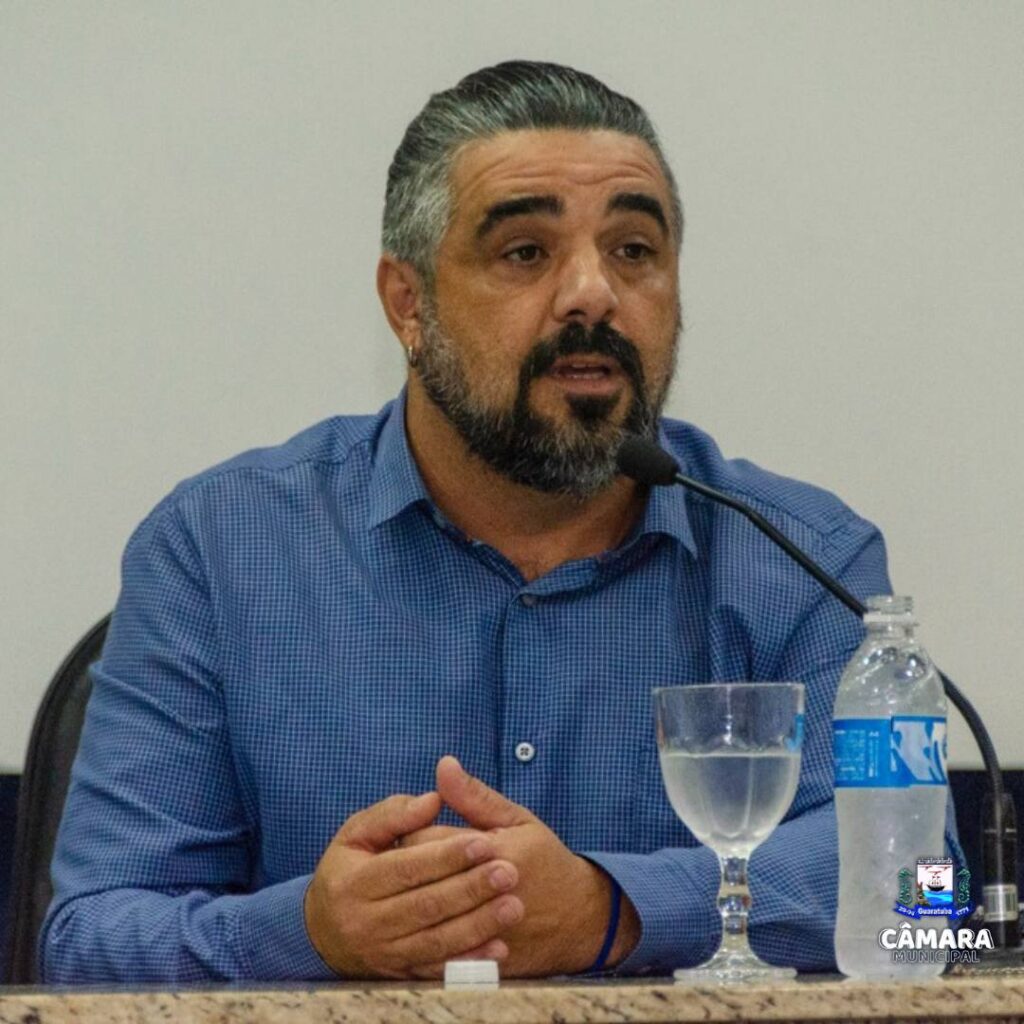 “É importante ressaltar que eu não era presidente do Instituto Guaju na época da aprovação do projeto”, disse o vereador Fabiano Cecílio. Foto:Câmara de Guaratuba 