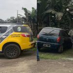 Carro localizado pela PM em Paranagúa