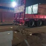 Acidente – Ciclista atingindoi por caminhão