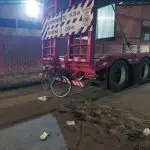 Acidente – Colisão Biicleta e Caminhão