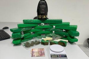 Apreende de 14 quilos de maconha pela Rotam em Paranaguá