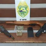 Arma apreenda em ação da PM
