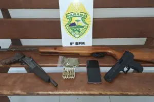 Arma apreenda em ação da PM