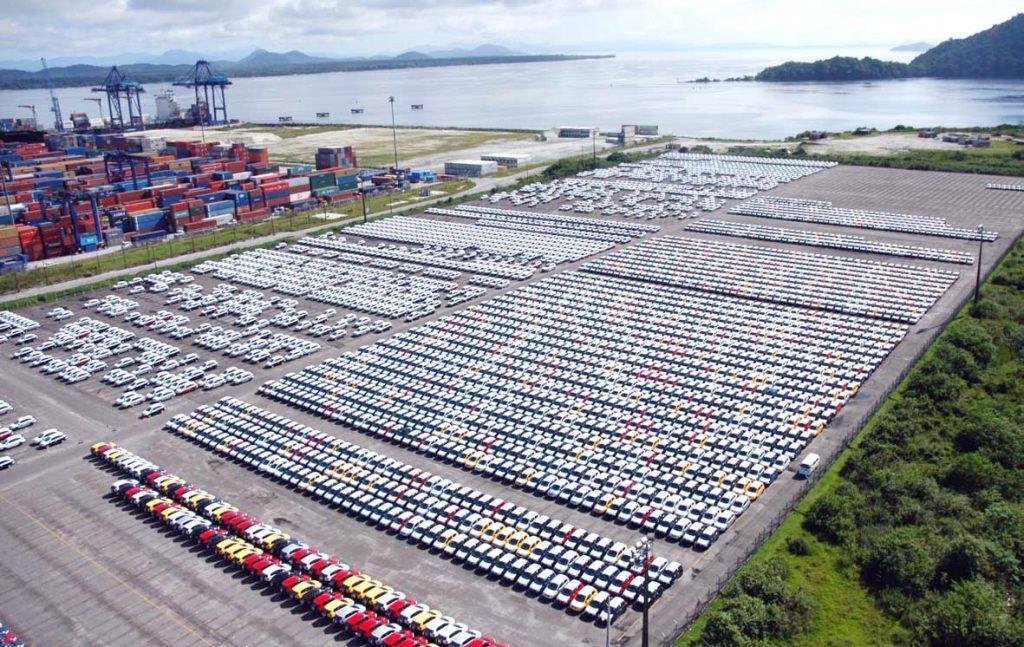 O PAR12 fica na retroárea do porto de Paranaguá e foi o primeiro leilão, em dezembro de 2020, quando o Paraná passou a ser o primeiro estado do Brasil a conceder um terminal portuário por decisão própria. Foto: Claudio Neves/Portos do Paraná