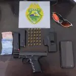 Pistola apreendida em Guaratuba