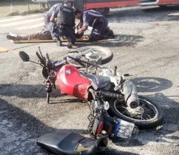 Acidente de trânsito – Motociclista ferido