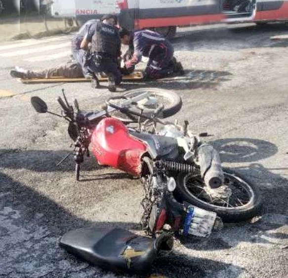 Acidente de trânsito – Motociclista ferido