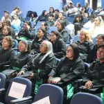 Cerca de 40 mulheres, de duas turmas do curso de Agente Cultural do IFPR Paranaguá, participaram da formatura do Programa Mulheres Mil. Foto: Maickon Chemure/JB Litoral