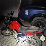 Moto recuperada pela GCM em Paranaguá