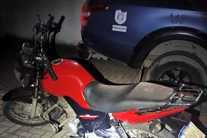 Moto recuperada pela GCM em Paranaguá