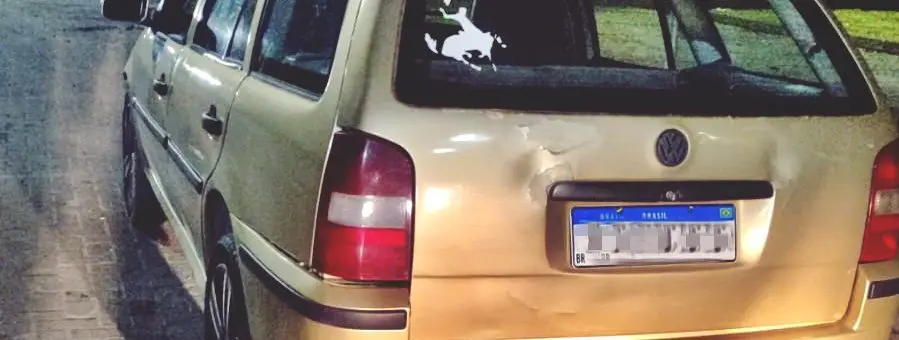 Carro recuperado pela PM em Paranaguá