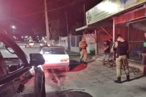 Carro recuperado pela Rotam e dois presos em Paranaguá