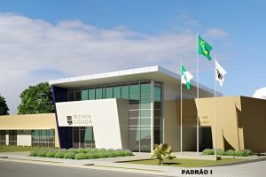 Projeto de como será a Delegacia Cidadã de Pontal do Paraná.