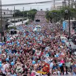 211ª Procissão de Nossa Senhora do Rocio marcou a Festa Estadual, na sexta-feira (15), com a presença de 100 mil devotos. Foto: Divulgação