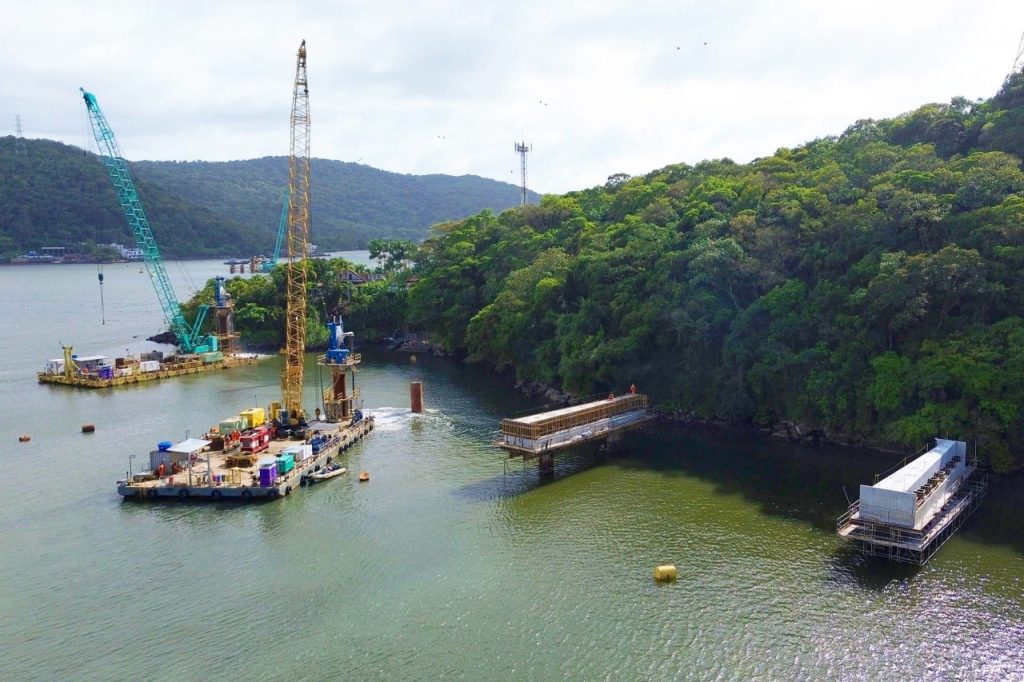 Obras da Ponte de Guaratuba completam seis meses e chegam a 27,1% de execução