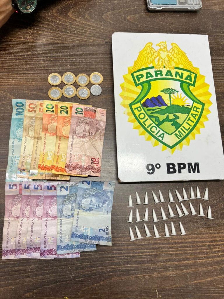 Apreensão de 27 pinos de cocaína em Matinhos
