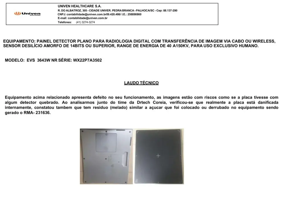 Prefeitura rebateu e publicou matéria mostrando documento de uma outra empresa, a Univen Healthcare.