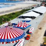 Empresa investigada foi a responsável pela organização da festa de aniversário de Matinhos; entre as atribuições estava a promoção de apresentações circenses. Foto: Divulgação