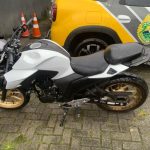 Moto recuperada pela PM em POntal do Paraná