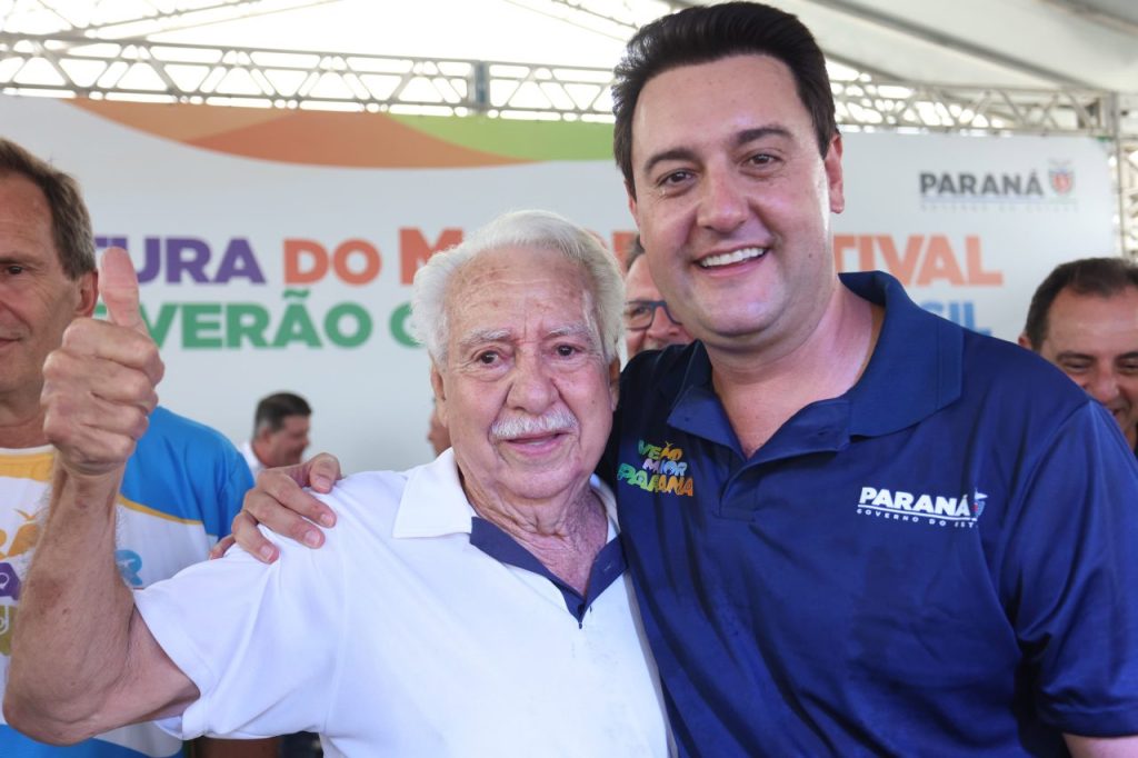 Abertura oficial aconteceu neste sábado (21), em Pontal do Paraná. O evento contou com a entrega de 133 viaturas e equipamentos para as forças de segurança, além de investimentos para saúde e ciência. Foto: Jonathan Campos/AEN