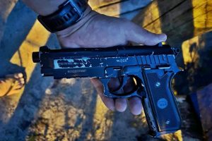 Apreensão de réplica de pistola na Ilha das Peças