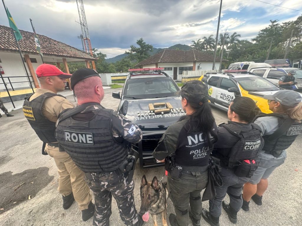 Operação da PM apreensaõ de drogas na PR-508