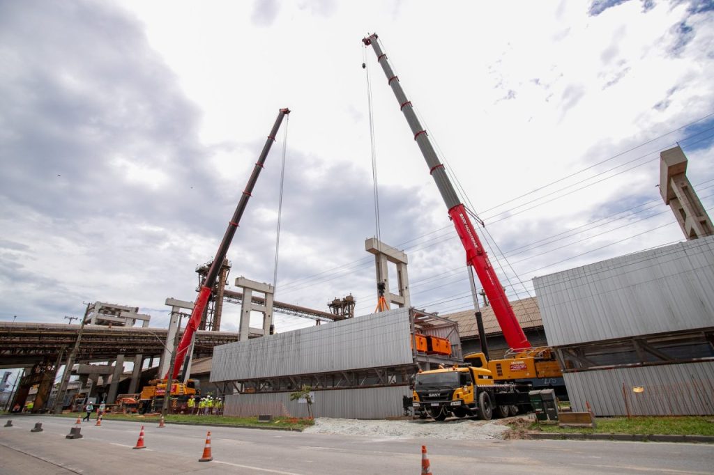 Obra orçada em quase R$ 600 milhões deve ficar pronta até o final do ano. Foto: Cláudio Neves/Portos do Paraná
